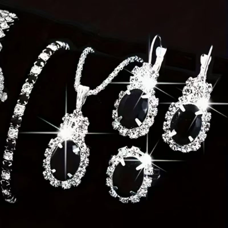 Zircon Necklace, Earrings & Ring Set, view 10