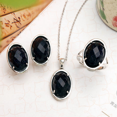 Blue Sandstone Three-Piece Set, view 2