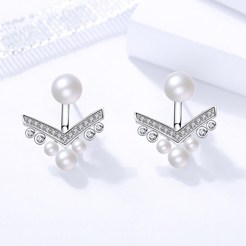 Damira Crown Earrings, view 3