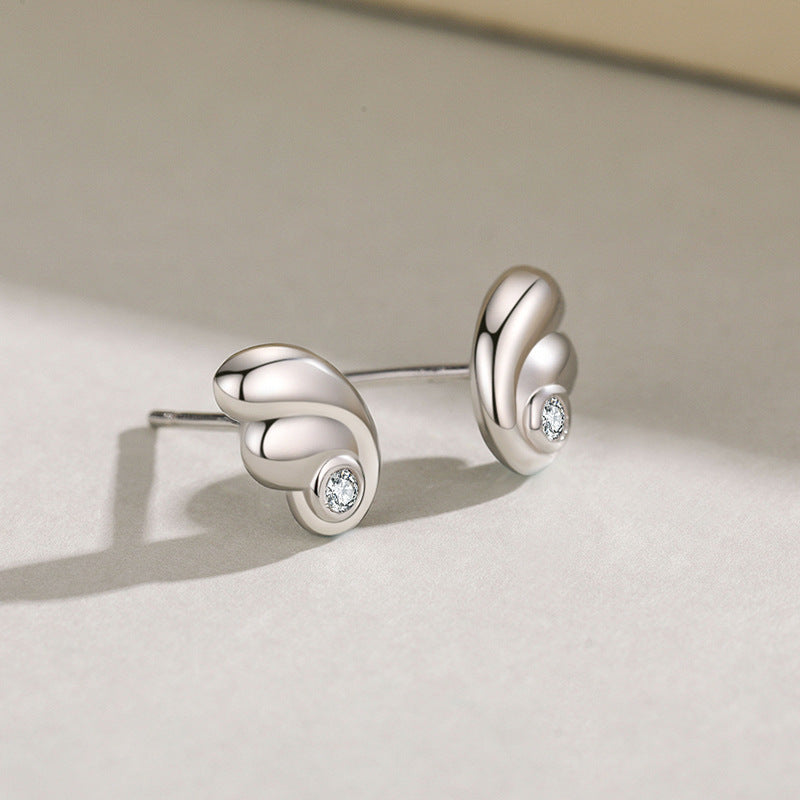 Mini Angel Wing Studs, view 3