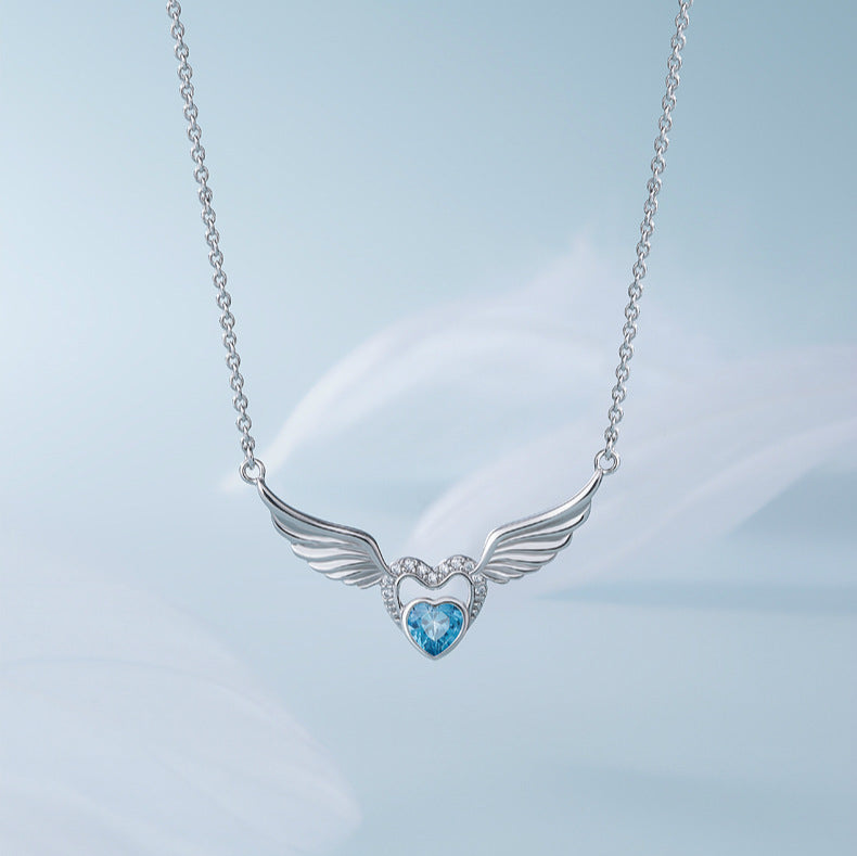 Angel Wing Pendant Necklace, view 3