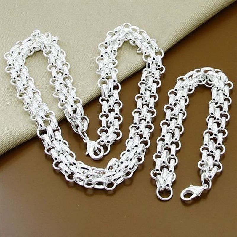 Three-Link Bracelet & Necklace Set