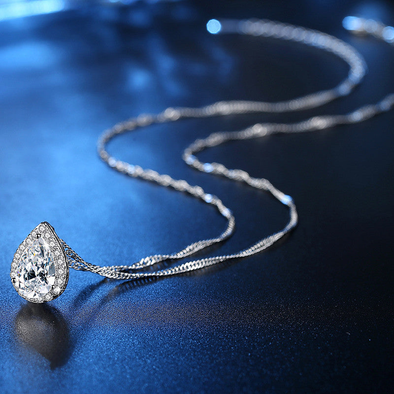 Platinum-Plated Zircon Drop Set, view 2