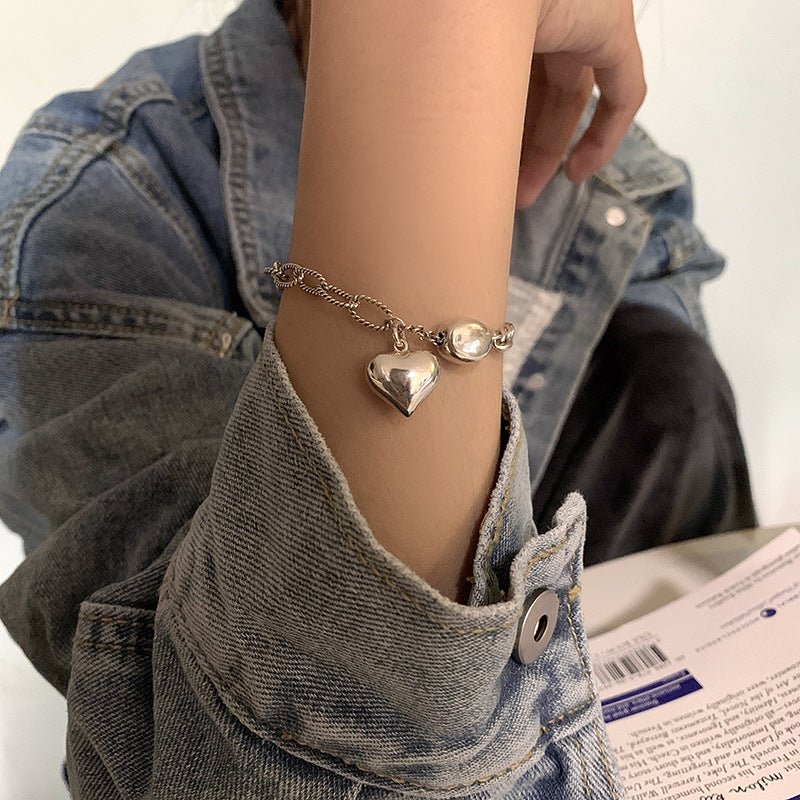 Sculpted Heart Bracelet