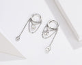 Long Line Stud Earrings