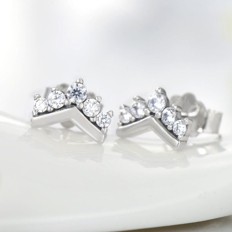 Crown Stud Earrings, view 3