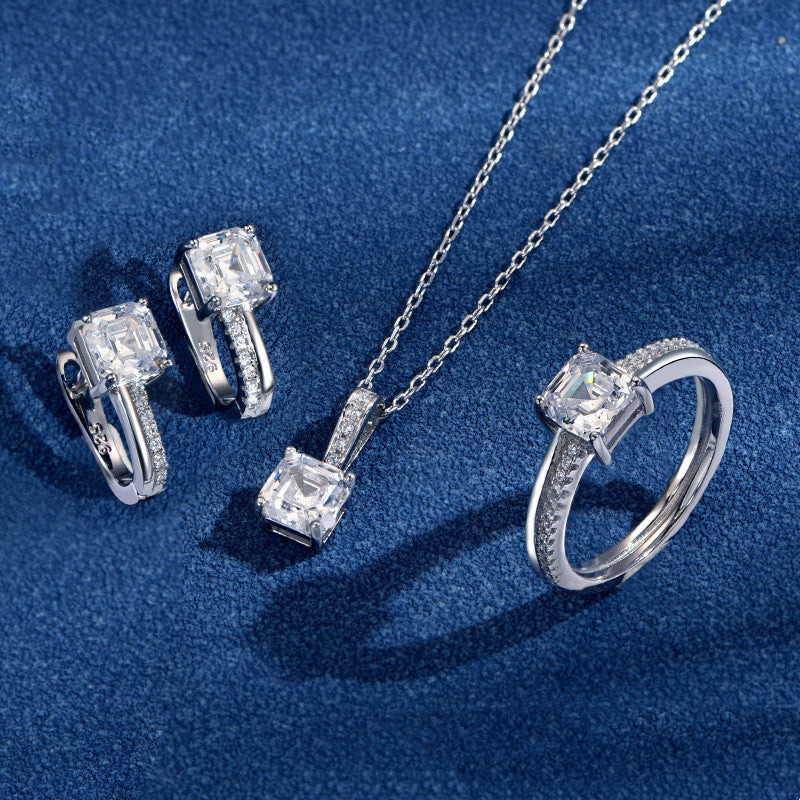 Micro Pavé Zircon Three-Piece Set, view 6