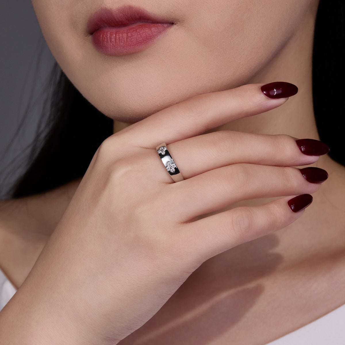 Floral Cluster Ring, view 3
