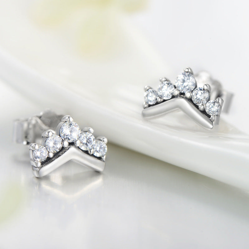 Crown Stud Earrings, view 6