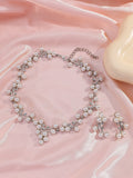Imitation Pearl Necklace & Earrings Set