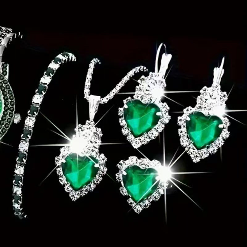 Zircon Necklace, Earrings & Ring Set, view 9