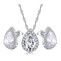 Platinum-Plated Zircon Drop Set