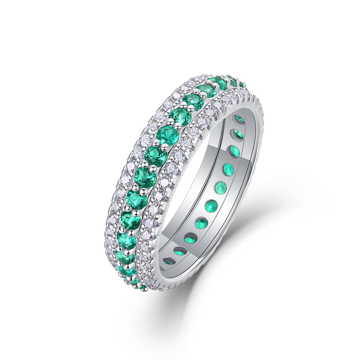 Three-Row Pavé Band