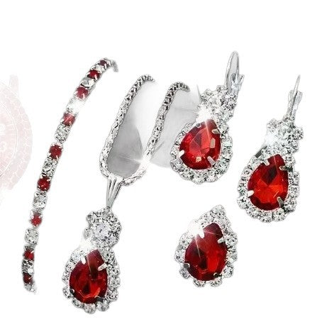 Zircon Necklace, Earrings & Ring Set, view 7
