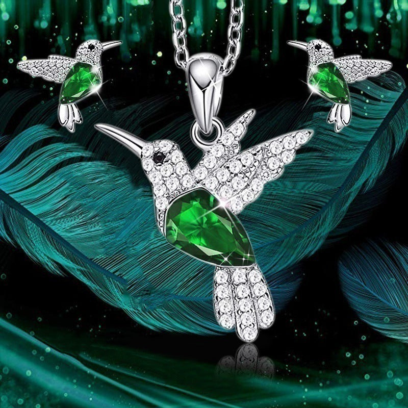 Hummingbird Necklace & Stud Set, view 7