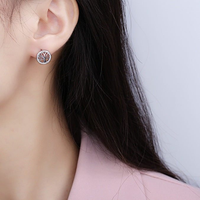 Silver Tree Earrings