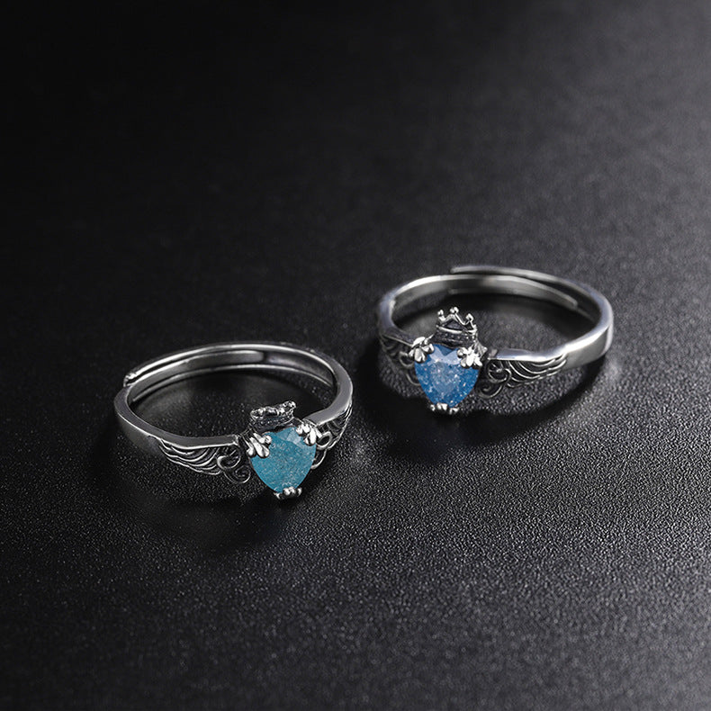 Moonlight Angel Wing Ring