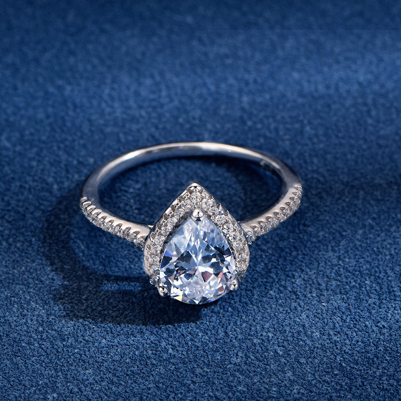Teardrop Zircon Three-Piece Set, view 2