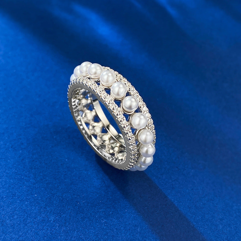 Pearl Pavé Ring, view 4