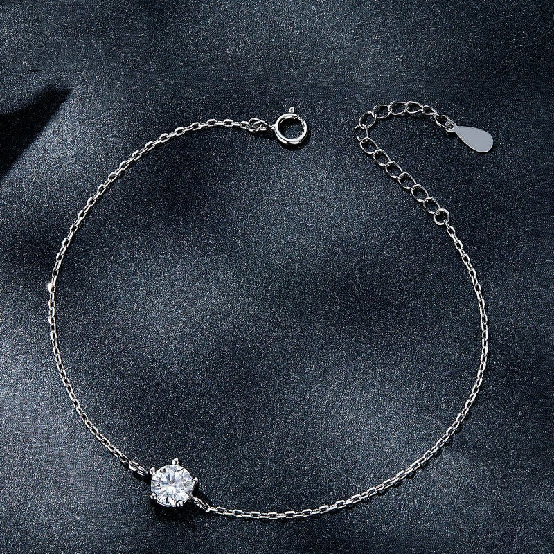 Moissanite Line Bracelet, view 3