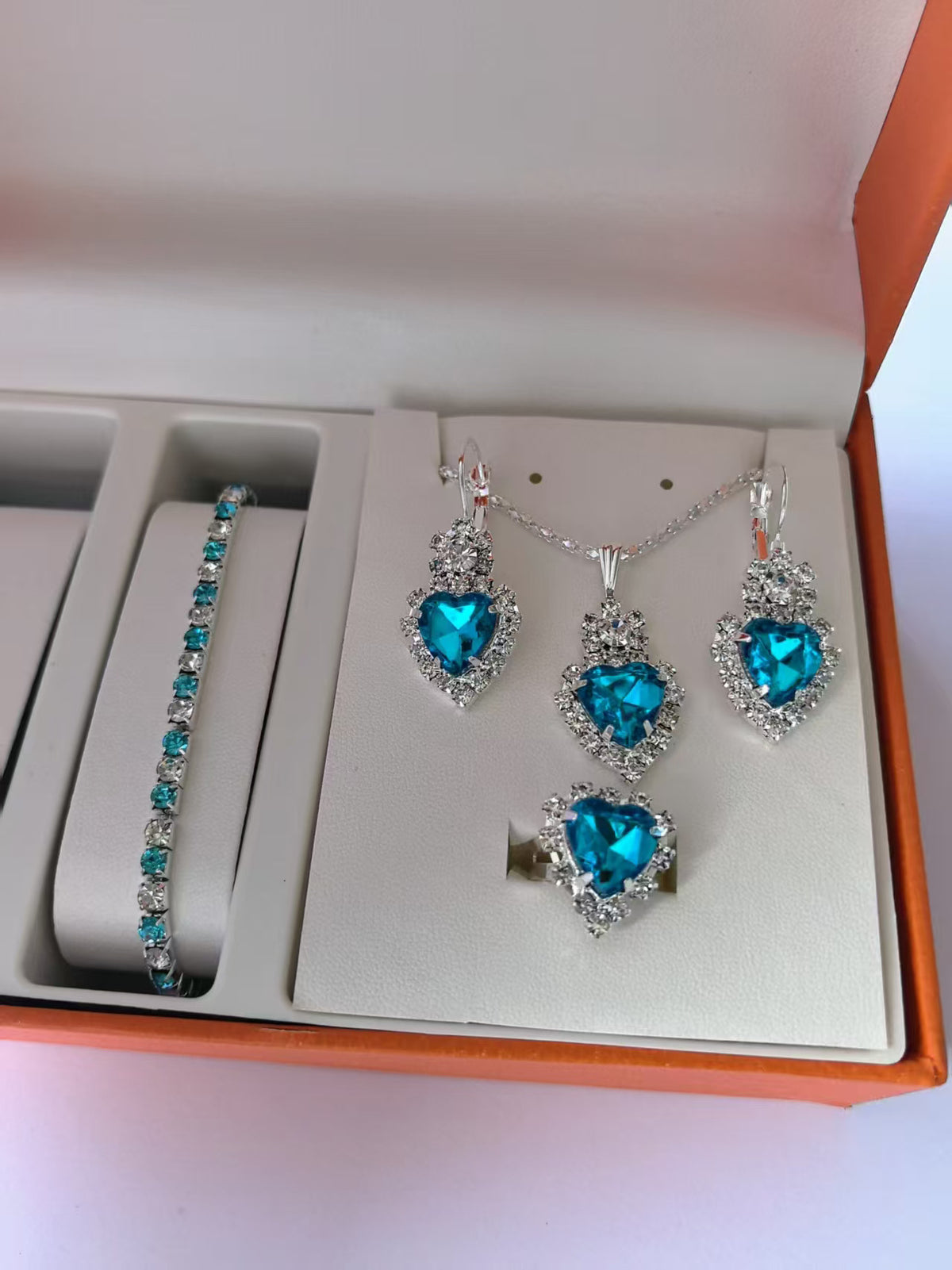 Zircon Necklace, Earrings & Ring Set, view 13