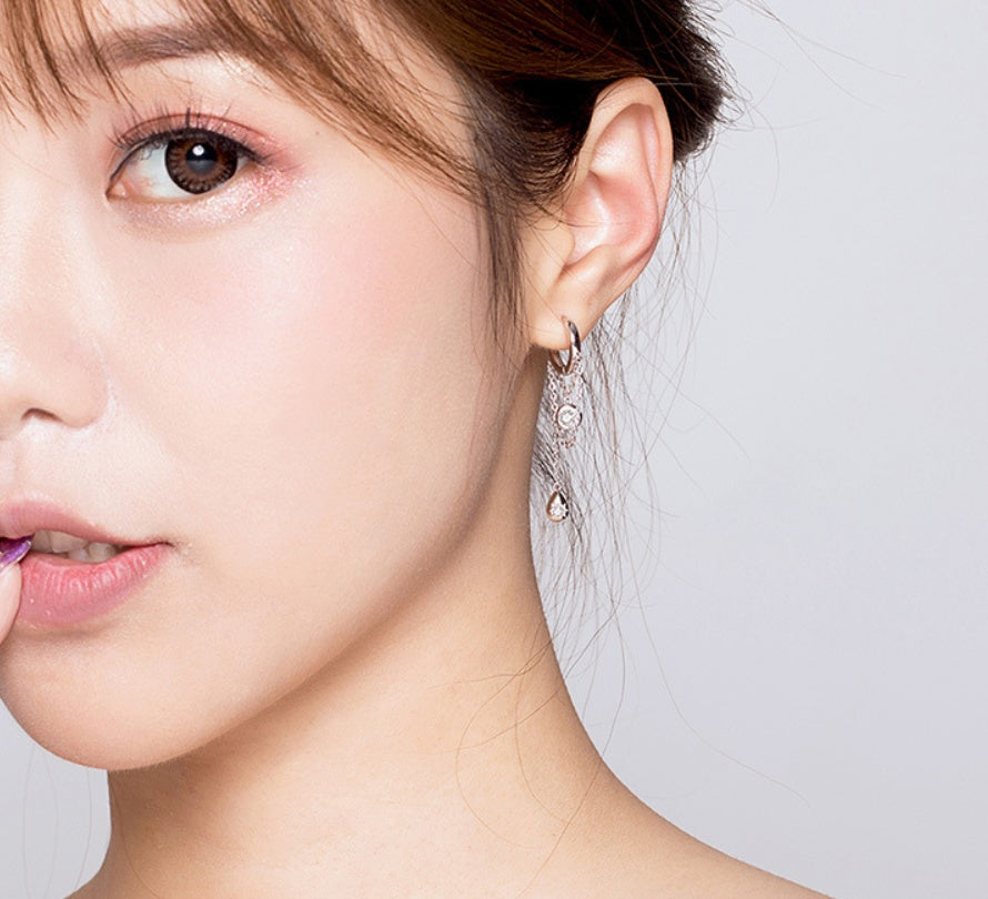 Long Line Stud Earrings, view 7