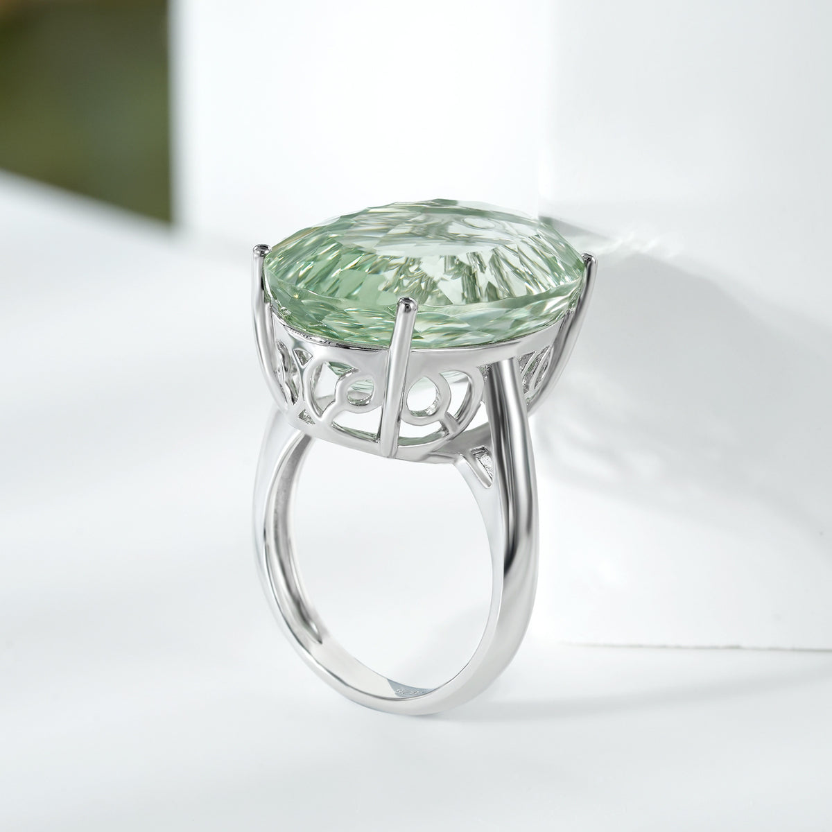 Green Amethyst Ring, view 3
