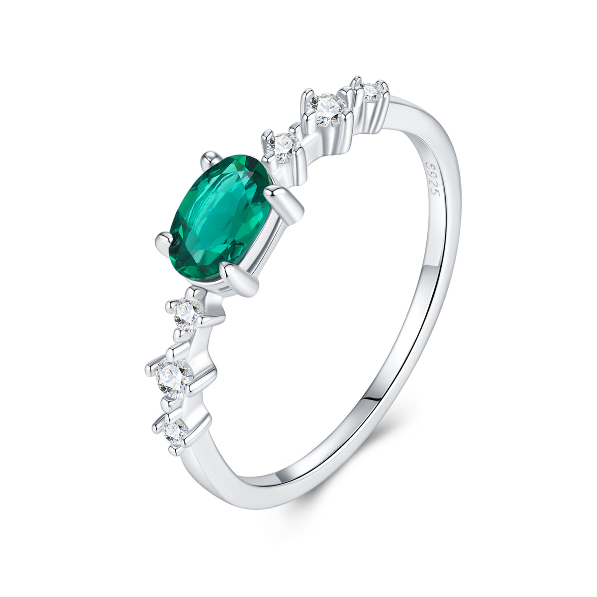 Octagon Emerald Band