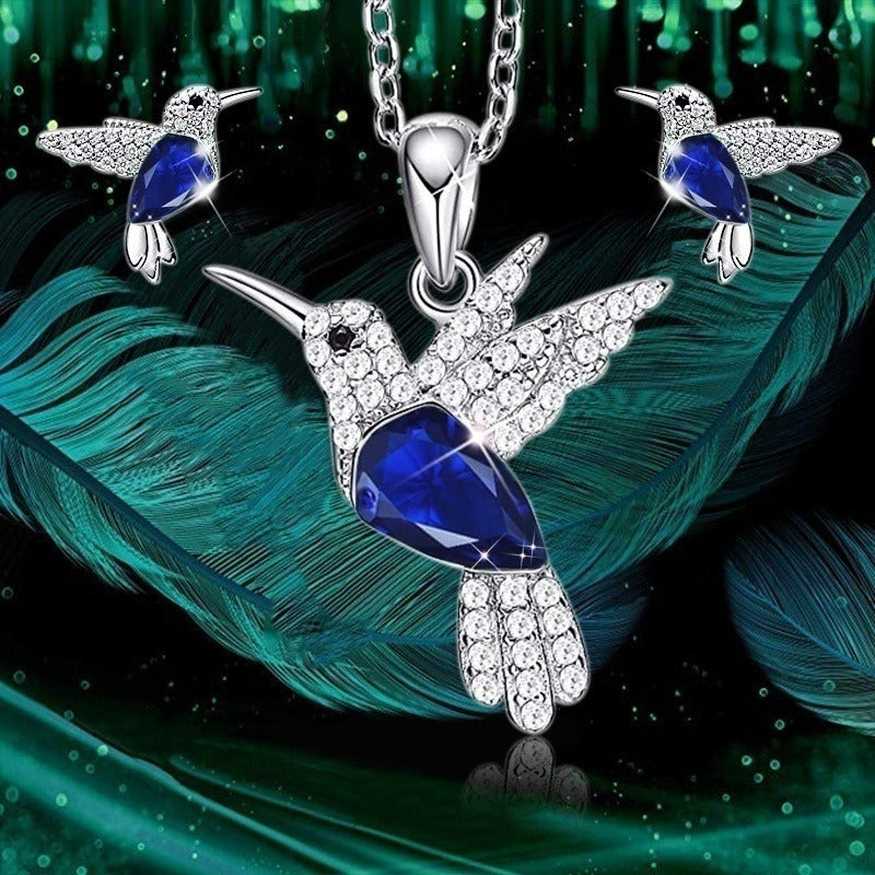 Hummingbird Necklace & Stud Set, view 8