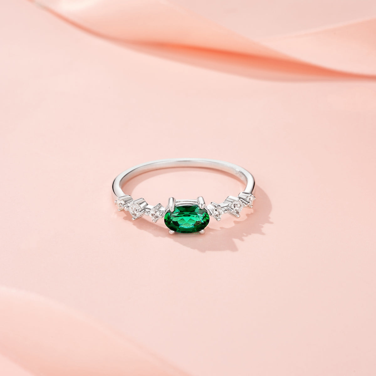 Octagon Emerald Band, view 4