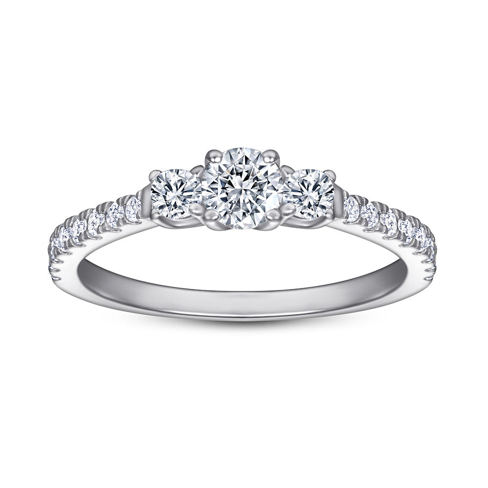 Round Zircon Solitaire Set, view 2