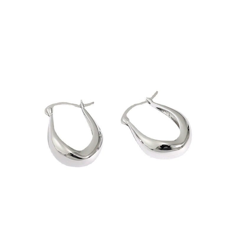 Ellipse Hoop Earrings, view 3