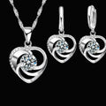 Stamped Pendant Necklace & Earrings Set