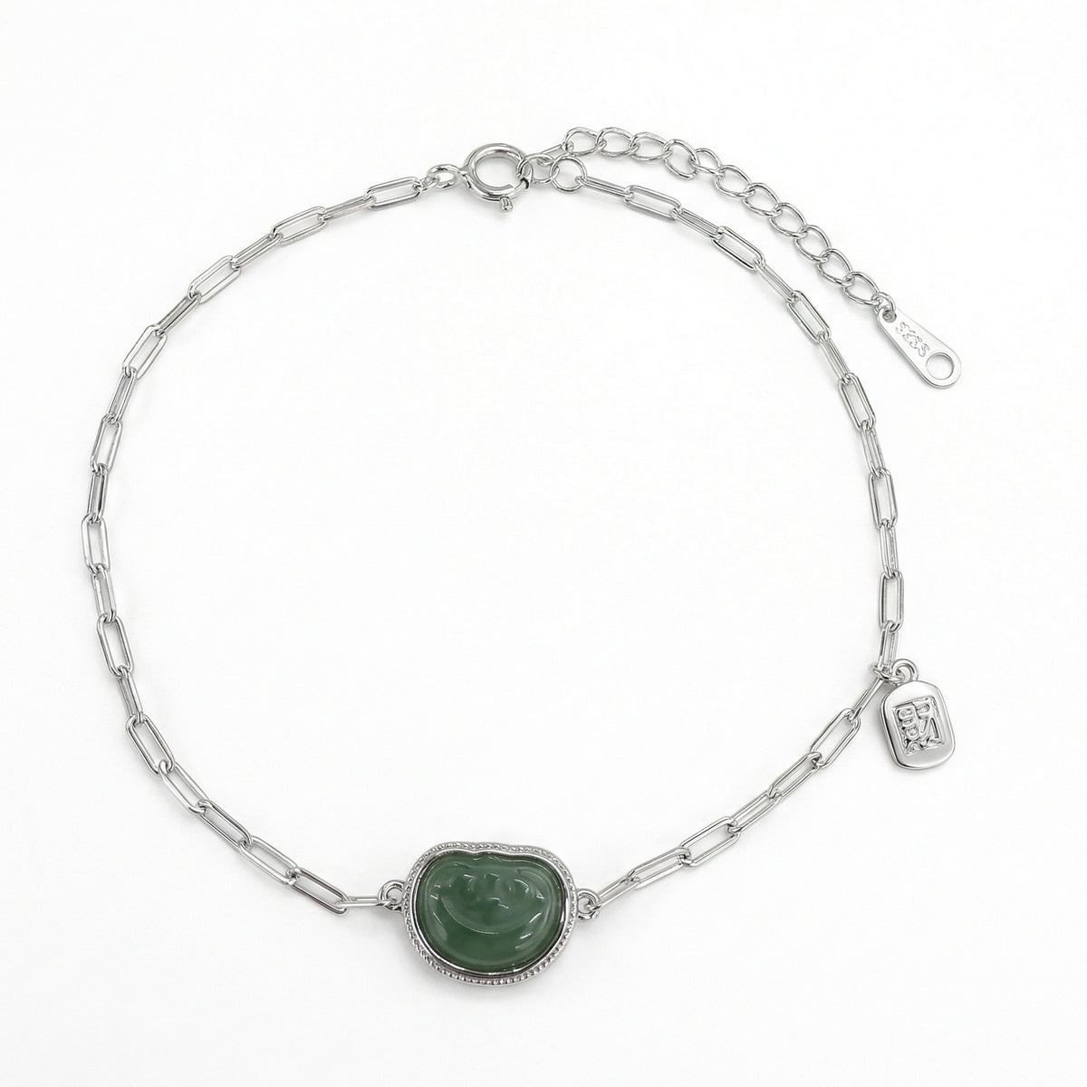 Green Stone Link Bracelet