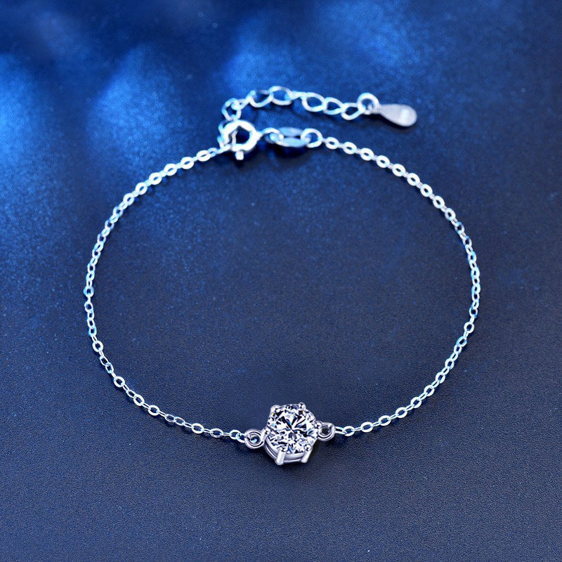 Solitaire Chain Bracelet, view 4