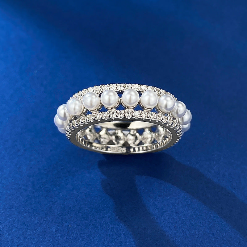 Pearl Pavé Ring, view 5