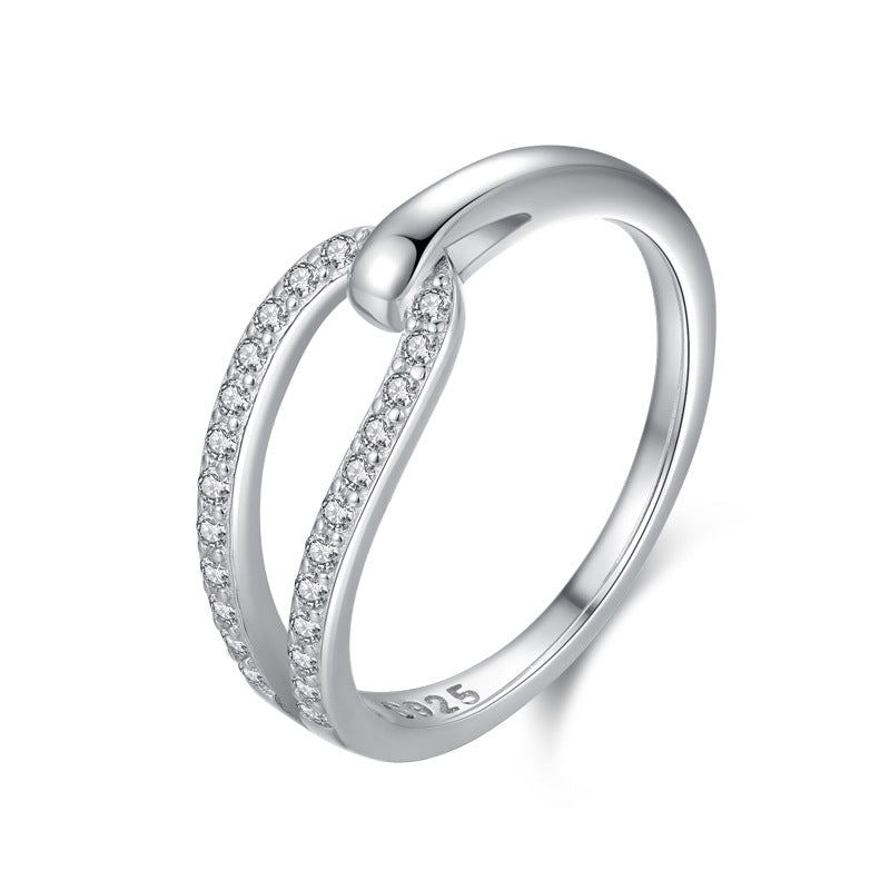 Crossover Pavé Ring, view 4