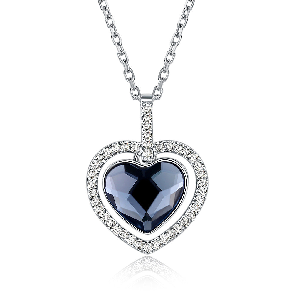 Crystal Heart Necklace, view 2