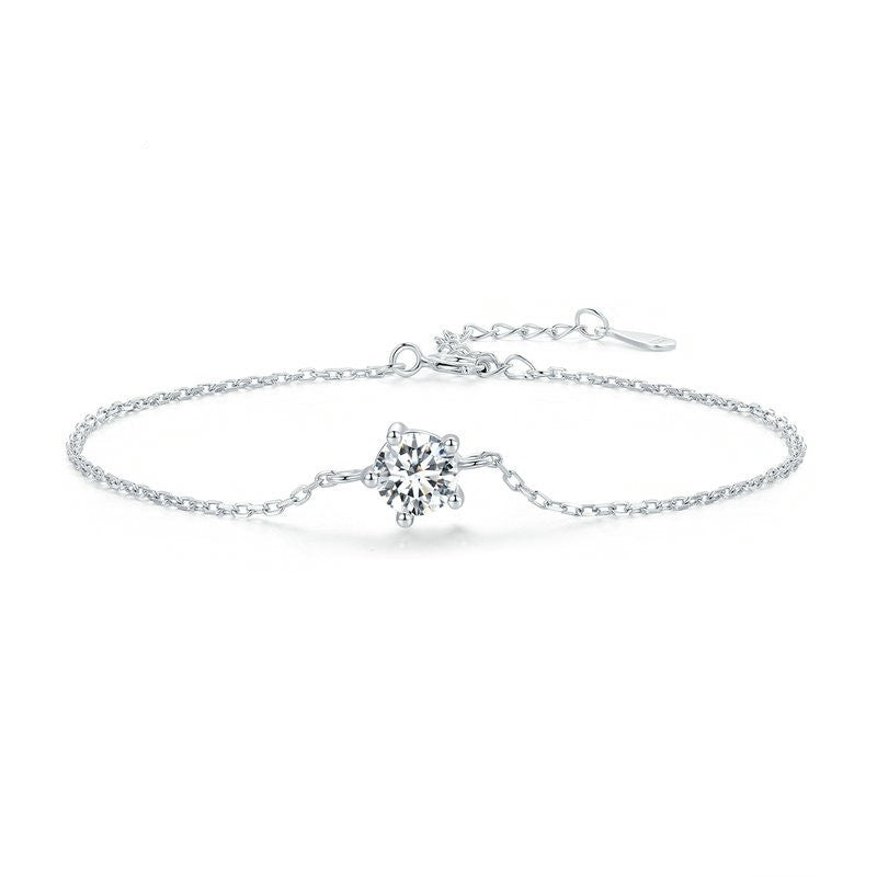 Moissanite Line Bracelet, view 4