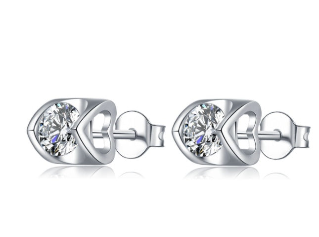 Moissanite Pendant & Stud Set, view 6