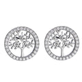 Silver Tree Earrings, view 2