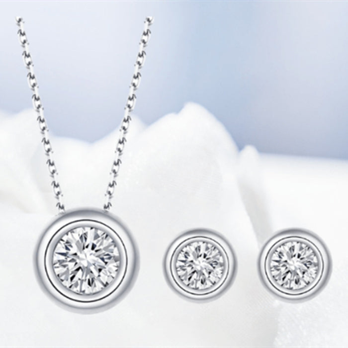 Round Disc Moissanite Set