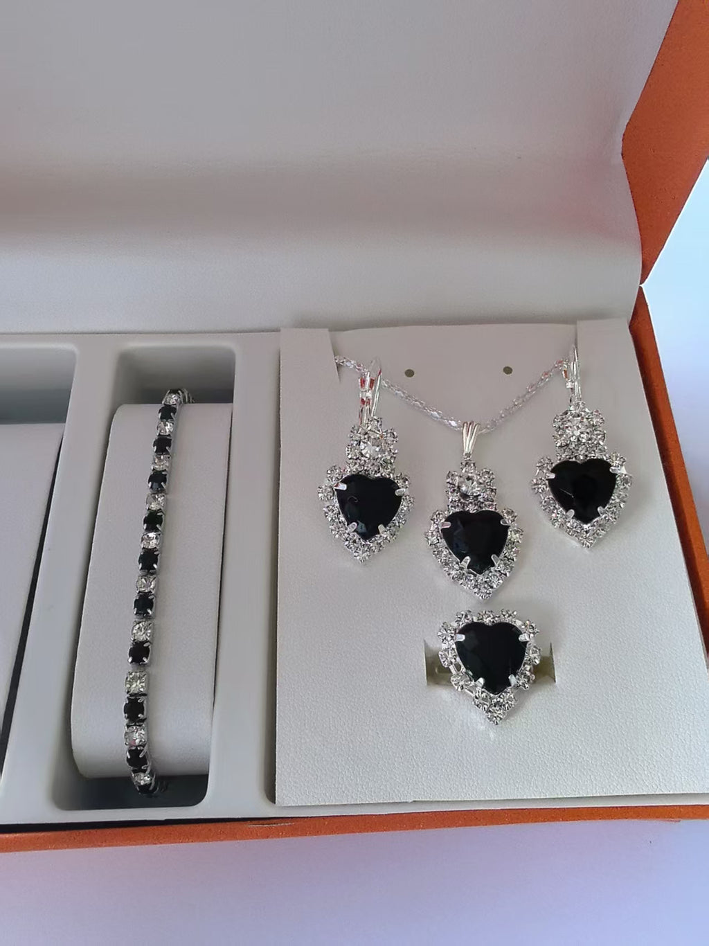 Zircon Necklace, Earrings & Ring Set, view 3
