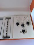 Zircon Necklace, Earrings & Ring Set, view 3