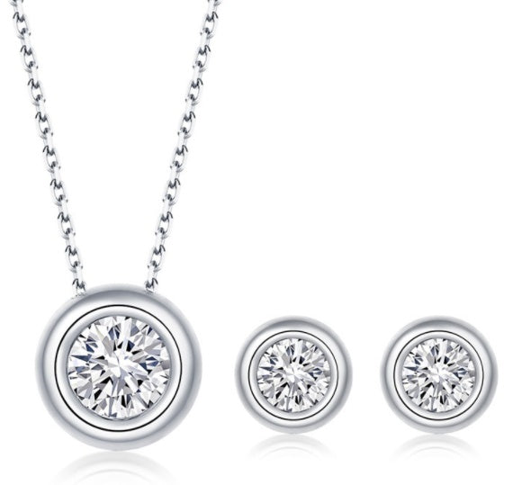 Round Disc Moissanite Set, view 3