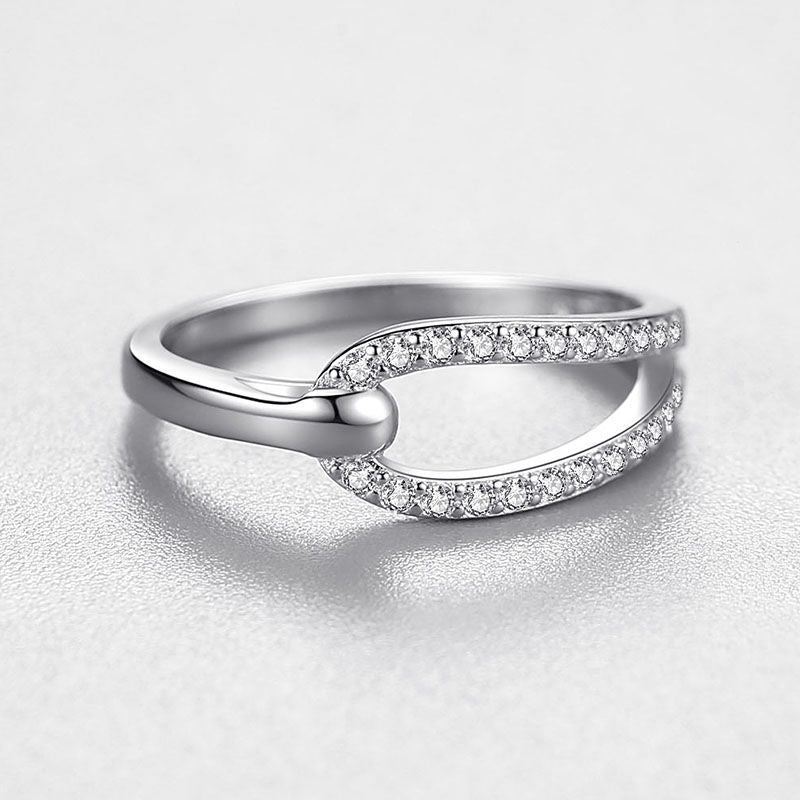 Crossover Pavé Ring, view 5