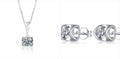 Moissanite Pendant & Stud Set, view 4