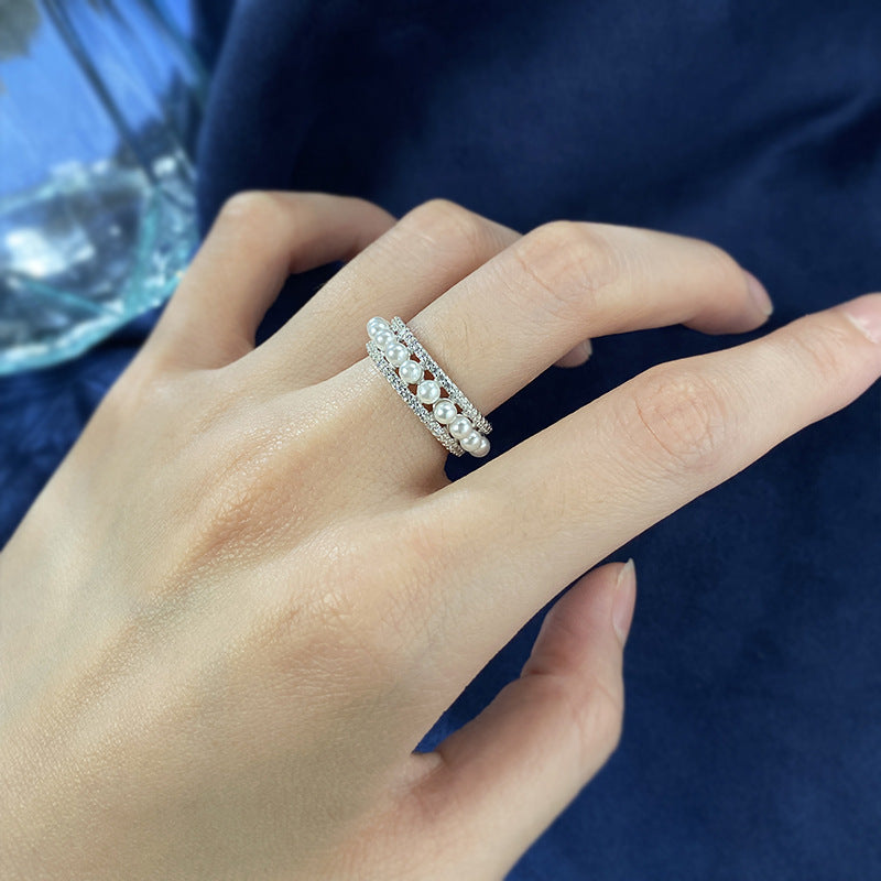 Pearl Pavé Ring, view 6