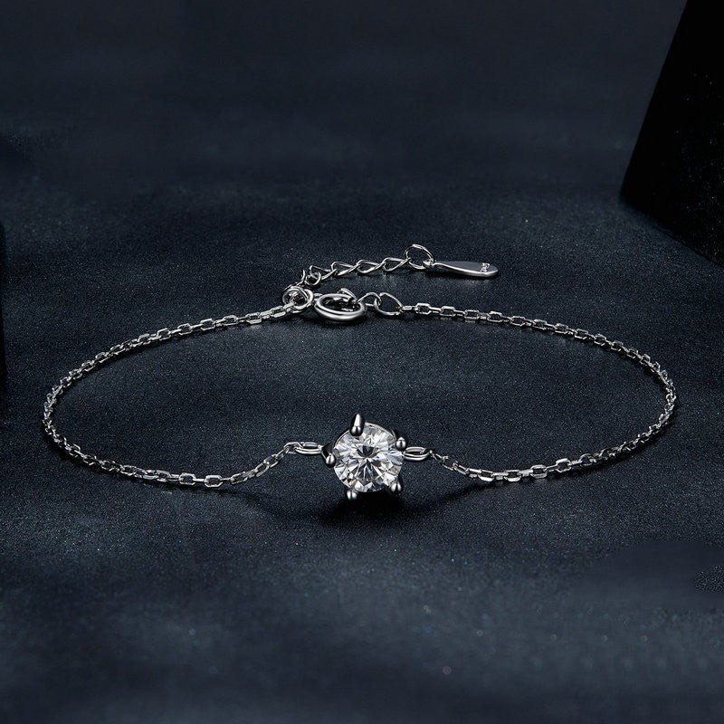Moissanite Line Bracelet, view 5
