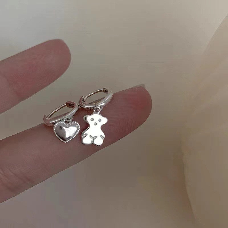 Bear Love Asymmetrical Earrings